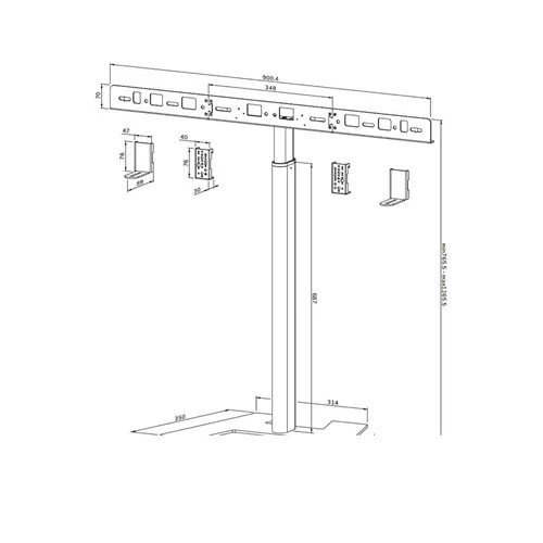 Neomounts Półka videobar AV80-500BL 43-110 cali 10KG