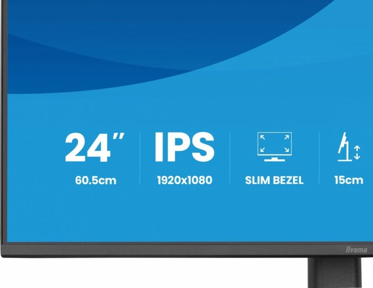 IIYAMA Monitor 23.8 cala XB2493HSU-B1 IPS.HDMI.DP.2x2W.USBx2, 350cd,1500:1,    HAS 150/PIVOT