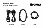 IIYAMA Monitor 27 cali XB2793HSU-B1 IPS, HDMI, DP, 2x2W, 2xUSB, 350cd, 1500:1, HAS 150/PIVOT