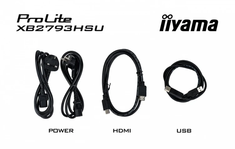 IIYAMA Monitor 27 cali XB2793HSU-B1 IPS, HDMI, DP, 2x2W, 2xUSB, 350cd, 1500:1, HAS 150/PIVOT