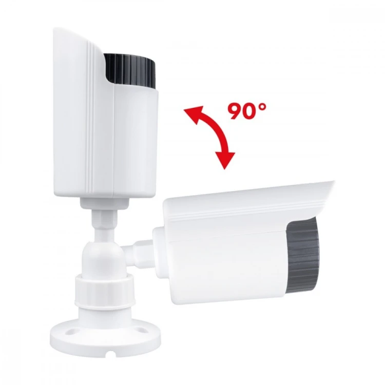 CEE Atrapa kamery tubowej, diody IR LED, IR1800 W biała, 2xAA, ABS