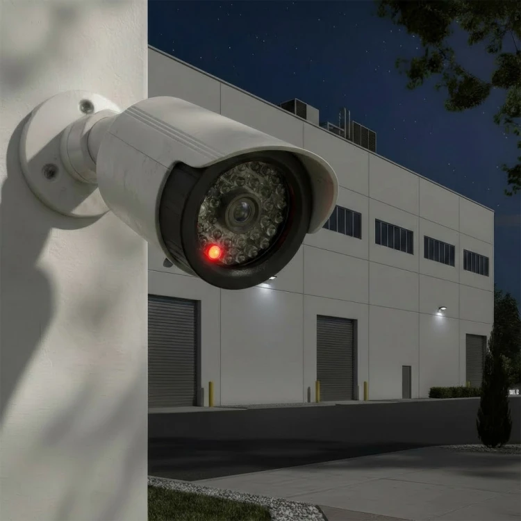 CEE Atrapa kamery tubowej, diody IR LED, IR1800 W biała, 2xAA, ABS
