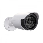 CEE Atrapa kamery tubowej, diody IR LED, IR1800 W biała, 2xAA, ABS