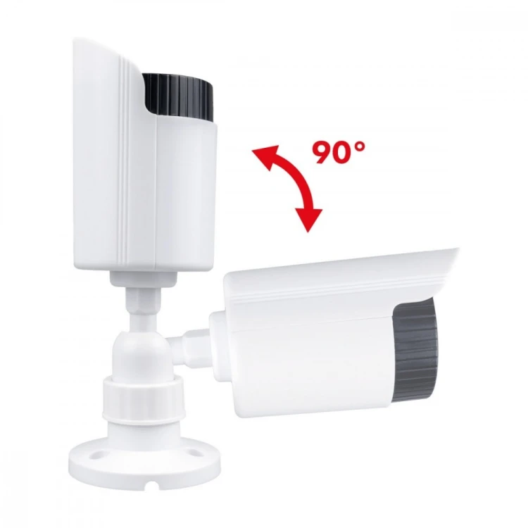 CEE Zestaw dwóch atrap kamer IR1800 WT białe, zasilanie 2xAA, ABS, diody IR LED