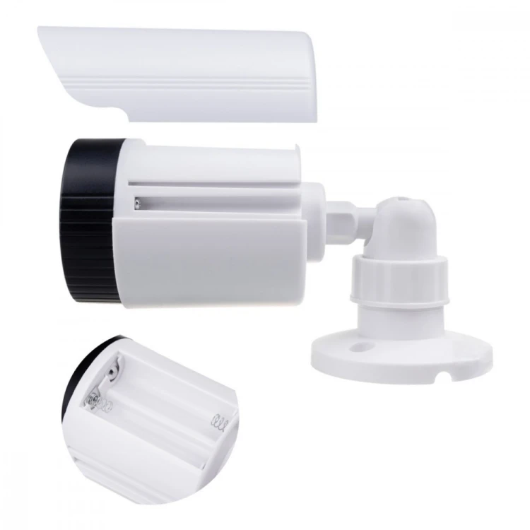 CEE Zestaw dwóch atrap kamer IR1800 WT białe, zasilanie 2xAA, ABS, diody IR LED