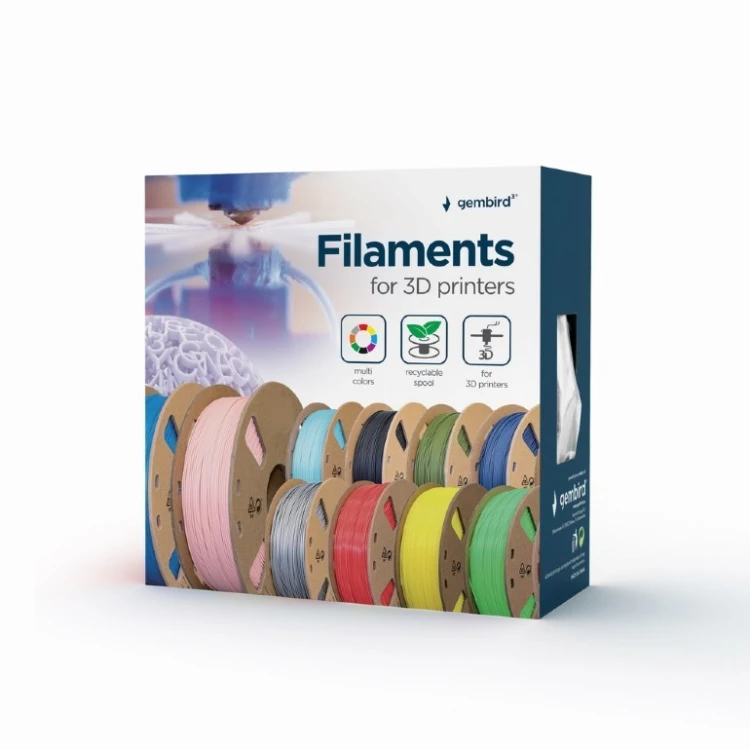 Gembird Filament drukarki 3D PLA/1.75mm/matowy jasnoszary