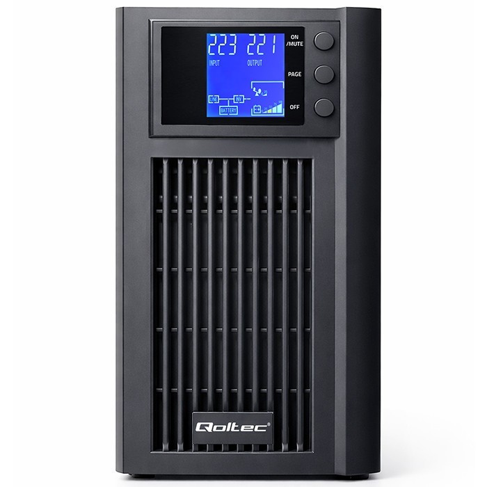 Qoltec Zasilacz awaryjny UPS Pure Sine Wave | 3kVA | 2400W | AVR | LCD |Czysty Sinus