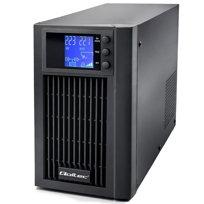 Qoltec Zasilacz awaryjny UPS Pure Sine Wave | 3kVA | 2400W | AVR | LCD |Czysty Sinus