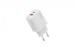 Digitus Ładowarka sieciowa 20W | 1x USB-C, 1x USB-A | PD 3.0, QC 3.0 | Biała
