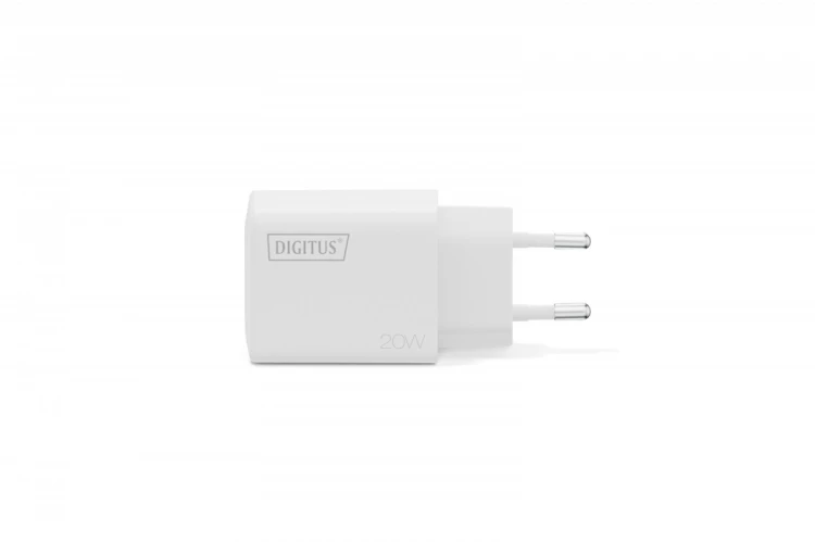 Digitus Ładowarka sieciowa 20W | 1x USB-C, 1x USB-A | PD 3.0, QC 3.0 | Biała