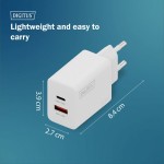 Digitus Ładowarka sieciowa GaN II 30W | 1x USB-C, 1x USB-A | PD 3.0, QC 3.0 | Biała