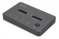 Digitus Stacja dokująca dysków z funkcją klonowania | USB-C 3.2 Gen2 10Gbps | SSD M.2 NVMe (max. 2x 4TB) | Funkcja Offline Clone | Czarna
