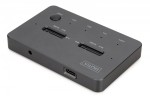Digitus Stacja dokująca dysków z funkcją klonowania | USB-C 3.1 Gen2 10Gbps | SSD M.2 NVMe (max. 2x 4TB) | Funkcja Offline Clone | Czarna