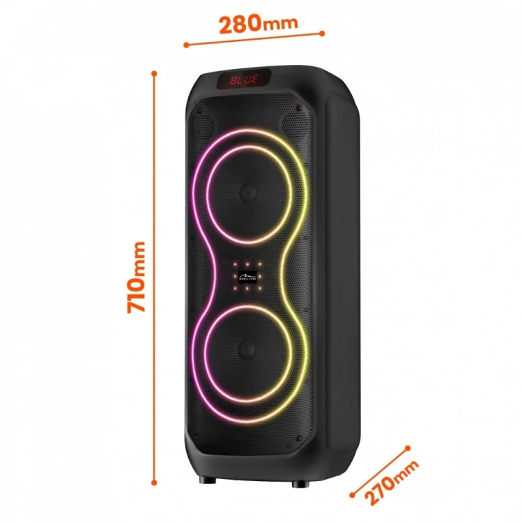 Media-Tech Głośnik bluetooth power audio MAX MT3185 Bluetooth 5.3+EDR/TWS/MP3/MicroSD/USB/AUX/Radio FM/Karaoke/USB-C/RMS 120W/ PMPO 1400W
