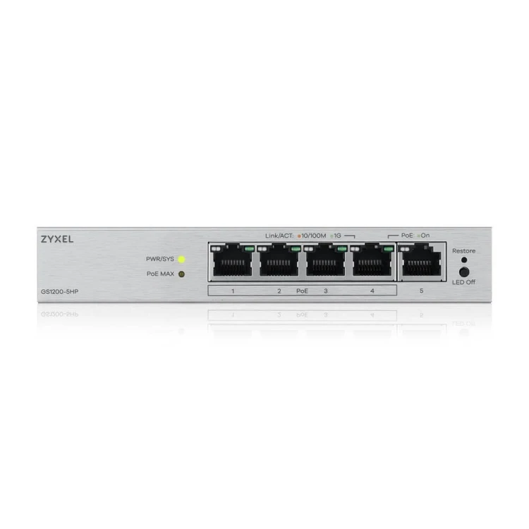 Zyxel Przełącznik POE 5xGE L2 GS1200-5HPV3-EU0101F