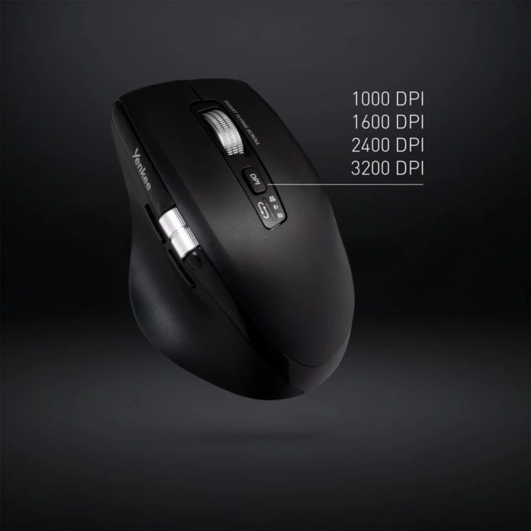 YENKEE Mysz bezprzewodowa, akumulator, Dual 2xBT +USB2,4G Flying Scroll