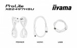 IIYAMA Monitor ProLite 23.8 cala XB2497HSU-W1  IPS,FHD,HDMI,DP,120Hz,350CD,2xUSBv3.2, 2xUSB-C, GW 5lat, HAS 150/PIVOT, BIAŁY