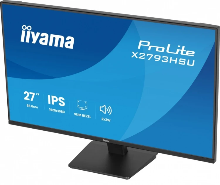 IIYAMA Monitor 27 cali X2793HSU-B1 IPS.HDMI.DP.120Hz,2xUSB, 1500:1,350cd,   cienka ramka z 4 stron