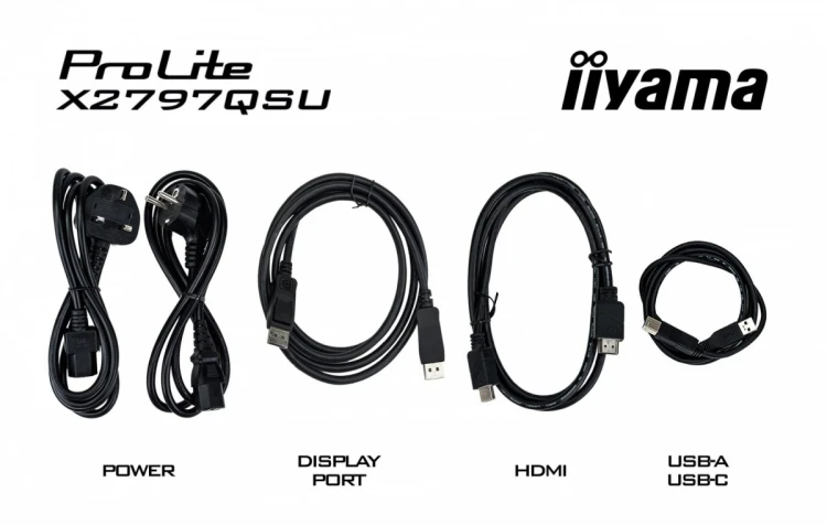 IIYAMA Monitor 27 cali X2797QSU-B1 IPS,QHD,HDMI,DP,350cd, 75Hz, 4x USB, bezramkowy