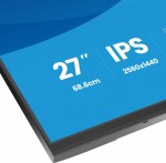 IIYAMA Monitor ProLite  27 cali XB2797QSU-B1 IPS,QHD,2xHDMI,DP,350cd,75Hz,1000:1,     USB HUB,x4 ((2x Type-A v.3.2 Gen 1 (5Gbps, 4.5W) 2x Type-C (5Gbp