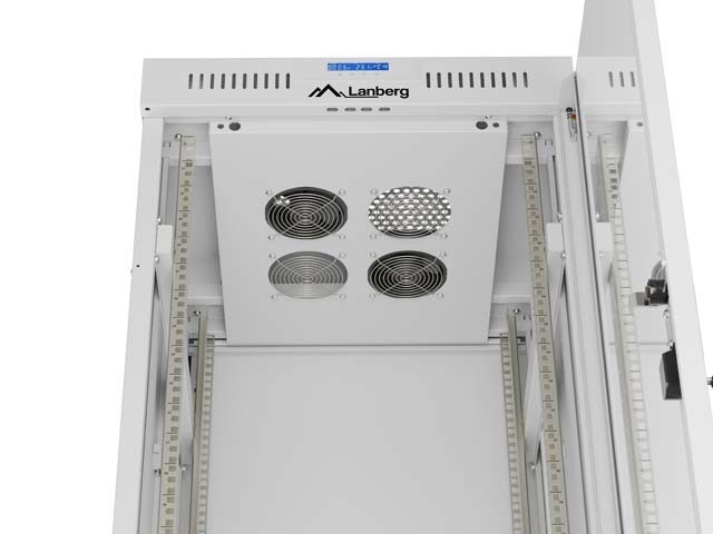 Lanberg Szafa instalacyjna rack stojąca 19" 32U 600x600 szara drzwi     perforowane LCD ( Flat pack)