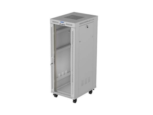 Lanberg Szafa instalacyjna rack stojąca 19" 32U 600x800 szara drzwi     przeszkolne  LCD ( Flat pack)