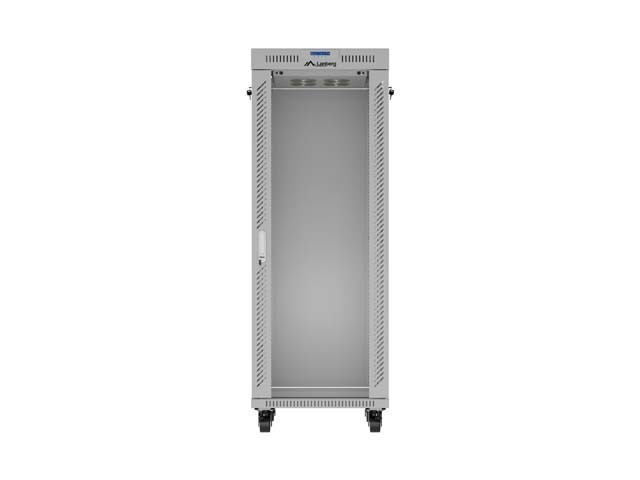 Lanberg Szafa instalacyjna rack stojąca 19" 32U 600x800 szara drzwi     przeszkolne  LCD ( Flat pack)