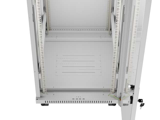 Lanberg Szafa instalacyjna rack stojąca 19" 32U 600x800 szara drzwi     przeszkolne  LCD ( Flat pack)