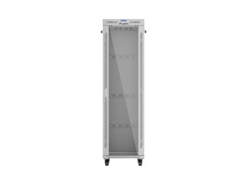 Lanberg Szafa instalacyjna rack stojąca 19" 42U 600x600 szara drzwi     przeszklone  LCD (Flat pack)