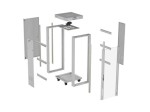 Lanberg Szafa instalacyjna rack stojąca 19" 42U 600x600 szara drzwi     przeszklone  LCD (Flat pack)