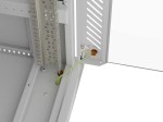 Lanberg Szafa instalacyjna rack stojąca 19" 42U 600x600 szara drzwi     przeszklone  LCD (Flat pack)
