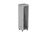 Lanberg Szafa instalacyjna rack stojąca 19" 42U 600x600 szara drzwi     przeszklone  LCD (Flat pack)