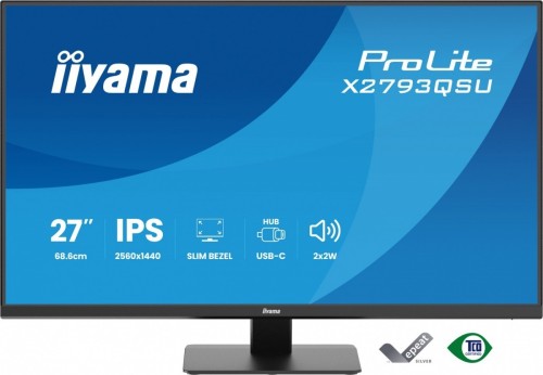 IIYAMA Monitor 27 cali X2793QSU-B1 IPS, QHD, HDMI, DP, 2xUSB