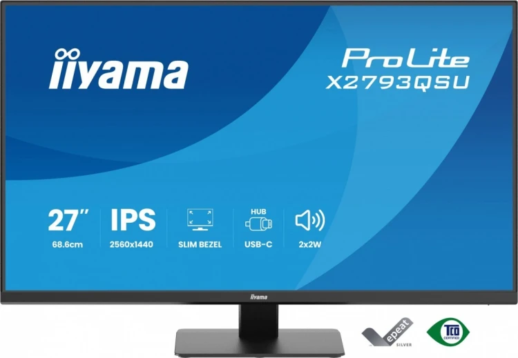 IIYAMA Monitor 27 cali X2793QSU-B1 IPS, QHD, HDMI, DP, 2xUSB
