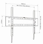 ART Uchwyt do TV LCD/LED/Multimedia 65-120 cali 200KG AR-94XXL reg. Solid 32mm max VESA 900x600