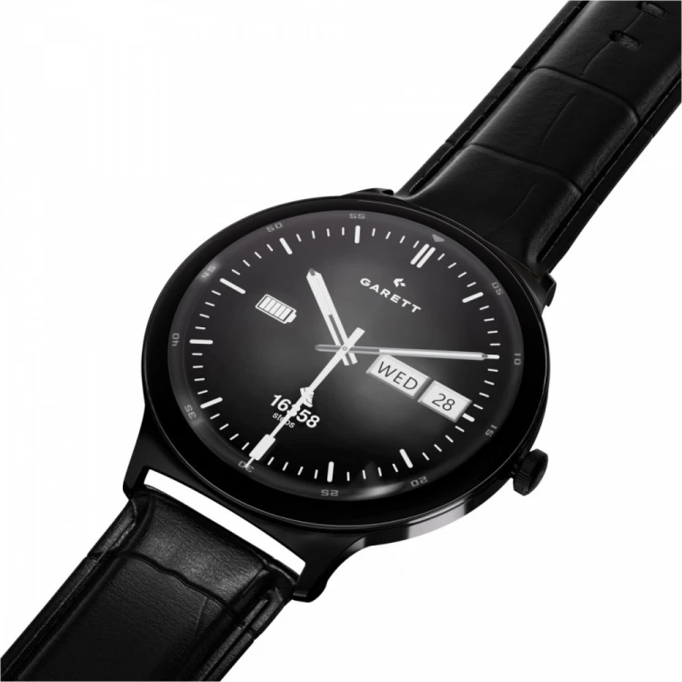 Garett Electronics Smartwatch Quantum czarny stalowy