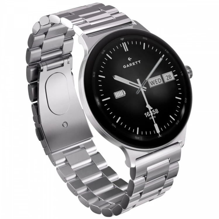 Garett Electronics Smartwatch Quantum srebrny stalowy