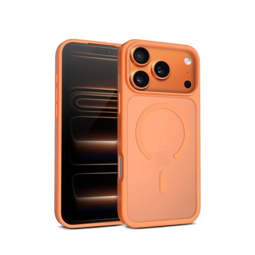 CRONG Etui Hybrid Matte Magnetic Etui MagSafe iPhone 17 Pro Pomarańczowe