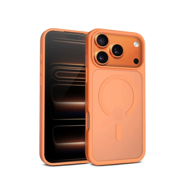 CRONG Etui Hybrid Matte Magnetic Etui MagSafe iPhone 17 Pro Pomarańczowe