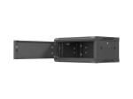 Lanberg Szafa instalacyjna rack wisząca 19 cali 4U 600x450 czarna drzwi metalowe (flat pack)