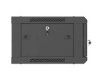 Lanberg Szafa instalacyjna rack wisząca 19 cali 4U 600x450 czarna drzwi metalowe (flat pack)