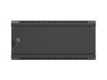 Lanberg Szafa instalacyjna rack wisząca 19 cali 4U 600x450 czarna drzwi metalowe (flat pack)