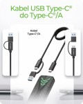 IcyBox Obudowa dysku IB-1805ML-CU31 NVMe M.2 SSD, RGB oświetlenie