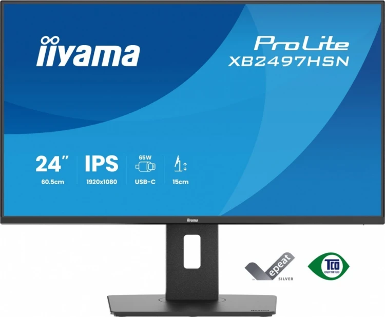 IIYAMA Monitor 24 cale XB2497HSN-B1 IPS, USB-C Dock,HDMI, DP, RJ45