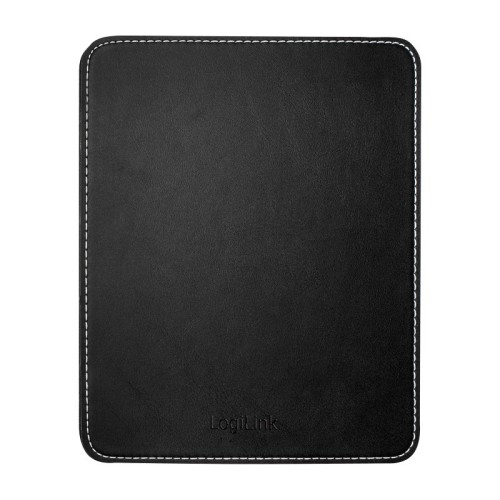 LogiLink Podkladka pod mysz, skórzany design, czarna