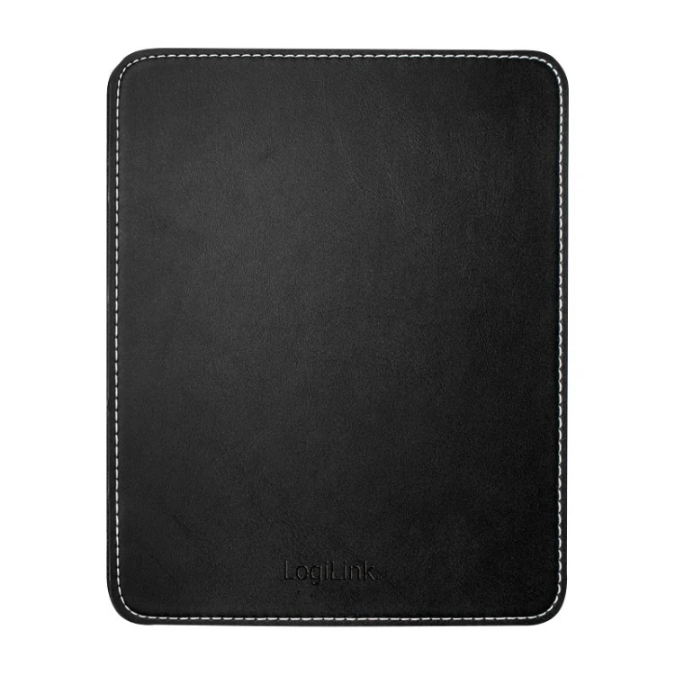 LogiLink Podkladka pod mysz, skórzany design, czarna