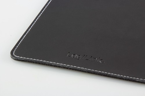 LogiLink Podkladka pod mysz, skórzany design, czarna