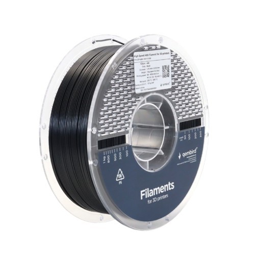 Gembird Filament ABS High Speed, 1,75 mm, 1 kg, czarny