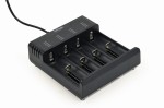 Gembird Ładowarka akumulatorów USB Ni-MH + Li-ion, czarna