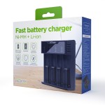 Gembird Ładowarka akumulatorów USB Ni-MH + Li-ion, czarna